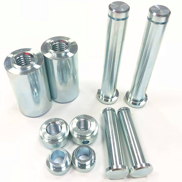 blue galvanized cnc machining parts